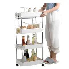 RYBIU IMPORT - Estante Portatil de 4 Niveles en Blanco Y+Regalo Agendita