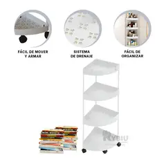RYBIU IMPORT - Carretilla Moderno Plastico en Blanco Y+Envoltorio de Regalo