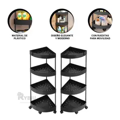 RYBIU IMPORT - Carretilla Elegante Plastico en Negro Y+Envoltorio de Regalo