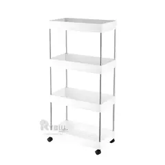 GENERICO - Estante Seguro con Ruedas para Hogar Blanco Y+Gift Stickers