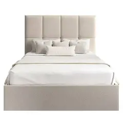 GENERICO - Cama Tapizada Cubo Cozzy Beige 2 Plazas