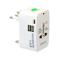 OPALUX - Adaptador Enchufe Multiple 2 entradas USB + 1 Tipo C OP-931E