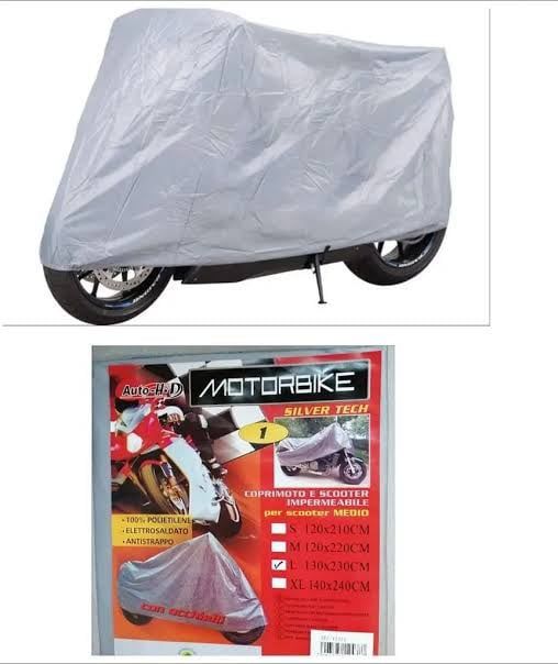 Funda Cobertor Impermeable para Moto en Gris talla L