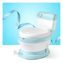 RYBIU IMPORT - Inodoro Resistente de Color Celeste Y+Papel de Regalo