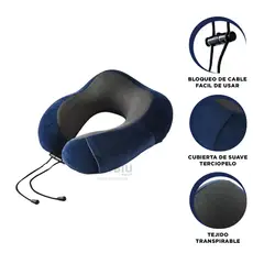 RYBIU IMPORT - Cojin para Soporte de Cuello en Color Azul Y+Gift Stickers.