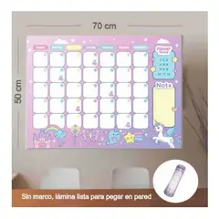 GENERICO - Planner Pizarra Adhesivo 50x70 cm- Ponny