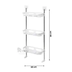 RYBIU IMPORT - Estante Funcional de Baño Blanco Y+Regalo Ligas para Peinar