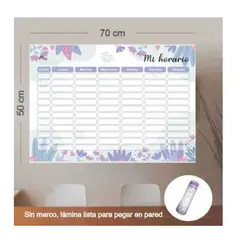 GENERICO - Planner Pizarra Adhesivo 50x70 cm- Mi Horario