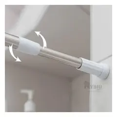 RYBIU IMPORT - Tubo para Cortina 70cm a 120m Plomo Y+Papel de Regalo