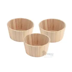 RYBIU IMPORT - Balde Practico Almacenero en Tono Madera Y+Gift Stickers