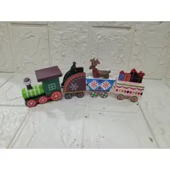 GENERICO - TRENCITO NAVIDEÑO DE MADERA 1 DE 21CM