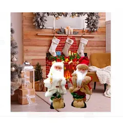 GENERICO - PAPA NOEL DECORATIVO DE 30 CM MUSICAL Y CON MOVIMIENTOS