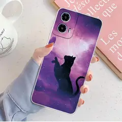 GENERICO - Case Moto g34 5g - Gato cosmico