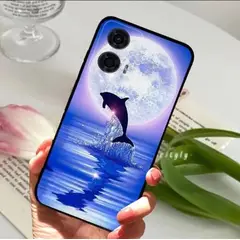 GENERICO - Case Moto g34 5g - Delfín Bajo la Luna