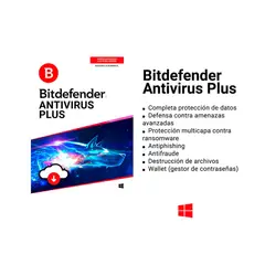 BITDEFENDER - ANTIVIRUS BITDEFENDER PLUS 1PC - 12 MESES