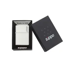ZIPPO - Encendedor Classic White Matte Encendedor Logo