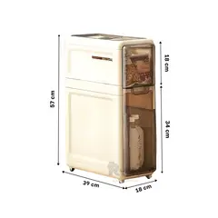 RYBIU IMPORT - Closet Duradero en Color Beige Y+Regalo Ligas para Peinar