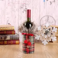 GENERICO - Funda para Vino de Navidad Rojo