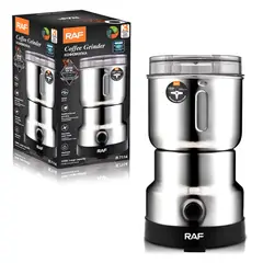 RAFF - Molinillo Eléctrico Acero Inoxidable Para Café y Especias 4 Aspas 300W