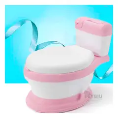 GENERICO - Inodoro de Facil Armado en Tono Rosado Y+Papel de Regalo