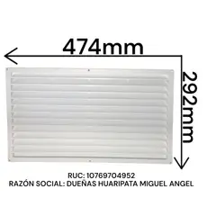 NACIONAL - REJILLA PARA VENTILACIÓN PVC 48x30cm BLANCO