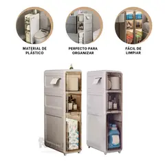 GENERICO - Closet Ordenador de 3 Niveles Blanco Y+Ligas de Regalo