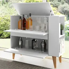 TU MESITA - Aparador Bar Sergi color Blanco 3 puertas