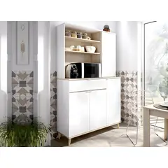 TU MESITA - Aparador de Cocina Heidi color BlancoRoble TU MESITA
