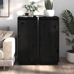 TU MESITA - Aparador Vertical Lula set x2 color Negro 1 puerta