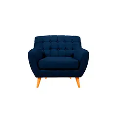 BARAKA HOME - Sofá Vintage Louth 1 Cuerpo - Azul Marino