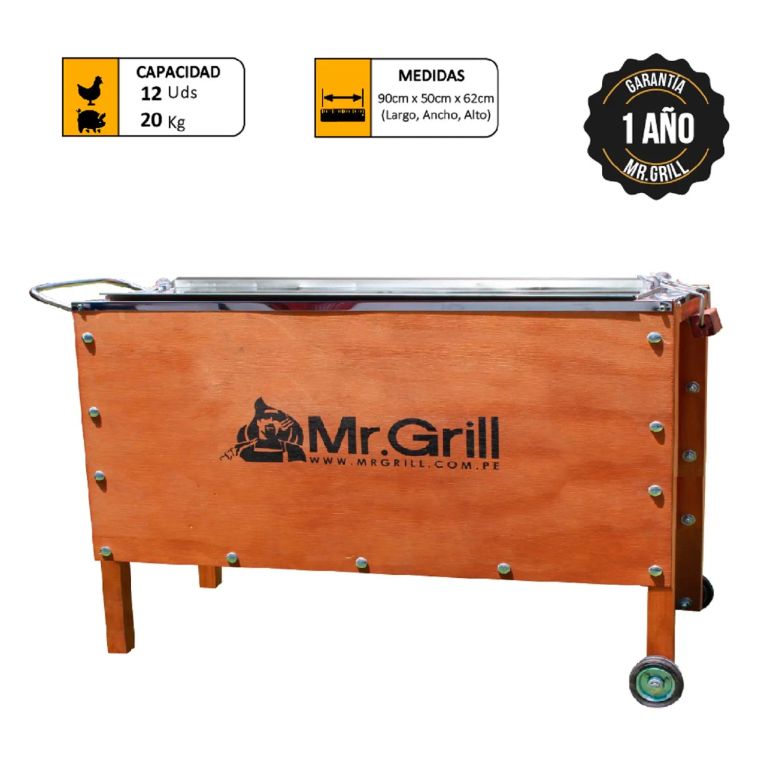 Caja China Grande Nogal Acero Inoxidable