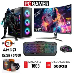 AMD - Gamers Amd Ryzen 7 500gb 27″ 16gb Integrada 5700g