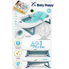 BABY HAPPY - Bañera Plegable Party Completo CELESTE