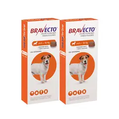 BRAVECTO - ANTIPULGAS 250MG PARA PERRO 4.5 A 10 KG - 2 TAB