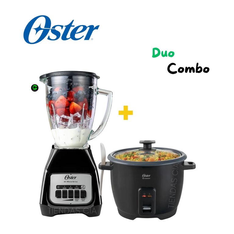 Combo Oster Arrocera CKSTRCB10DFBLK y Licuadora 1.5 L