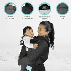 CUZKA - Canguro para Bebé Ergonómico 4 en 1 »PORTER» Blue