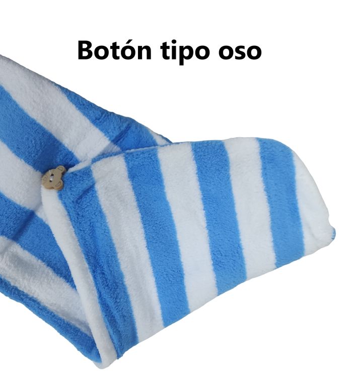 Pack x 2 Toallas microfibra absorbente para cabello AZUL