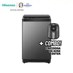 HISENSE - LAVADORA SMART FUZZY 10KG CARGA SUPERIOR GRIS - WT3J1023UT + FREIDORA DE AIRE OSTER