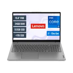 LENOVO - Laptop V15 15.6" FHD Core i7-1355U, 24GB DDR4, SSD 512GB + 1TB