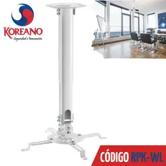 KOREANO SEGURIDAD E INNOVACION - Soporte Rack Proyector Multimedia para Techo color Blanco-RPK-WL
