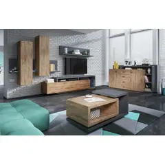 TU MESITA - Mesa de TV Moderna Sibarys color DunaNegro 1 cajón