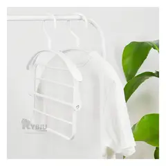 GENERICO - Perchero de PVC Set de 6 en Blanco Y+Regalo Stickers