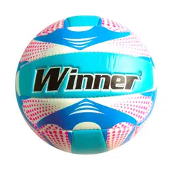 Winner - PELOTA PARA VÓLEY TALLA 5  ACOLCHADA COSIDO WINNER CELESTE ROSADO