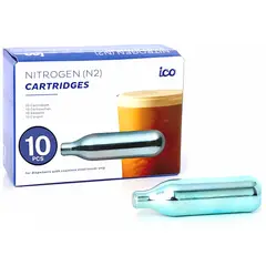 GENERICO - Pack de 10 Cartuchos de Nitrógeno ICO para Royal Brew Coffee