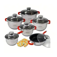 VANHOFF - Set de Ollas VH-4513 - Acero Inoxidable