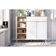 TU MESITA - Aparador para Cocina Wok TU MESITA color BlancoNatural