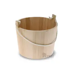 GENERICO - Balde de Material Durable en Tono Madera Y+Regalo Stickers