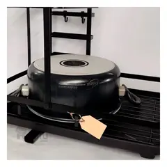 GENERICO - Escurridor de Platos de 3 Niveles con Drenaje en Color Negro