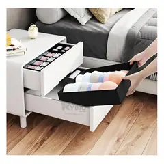 GENERICO - Set de 4 Organizadores de Cajon para Ropa Interior de Negro
