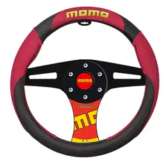 MOMO - CUBRE VOLANTE 1 PIEZA NEGRO - ROJO